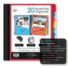 iScholar 20 Pocket Folder with Zipper Pouch, Color May Vary