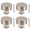 TRIXES 4PK Matte Silver Drawer Knobs - Decorative Cabinet Drawers