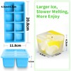 Large Ice Cube Molds 2 Pack, FURNSII Silicone Ice Cube