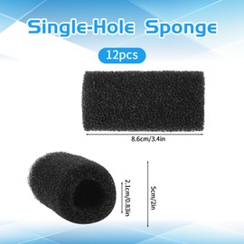 Hpmjz 12 Pack Pre-Filter Sponge Aquarium Filter Sponge Foam Roll 0.8" Intake Replacement Sponges for Small Fish Shrimp Fry Fish Tank Covers Accessories