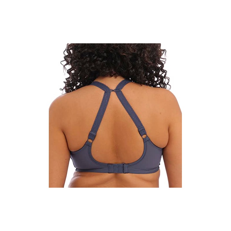 Elomi Women's Charley Stretch Lace Underwire Plunge Bra, Storm, 44FF