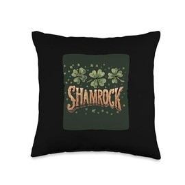 Nice Shamrock Plant for Irish Flowers Lovers Throw Pillow