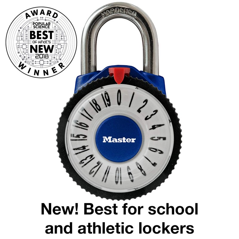 Master Lock 1588D Locker Lock Combination Padlock with Magnification Lens,