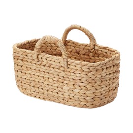 Mujin Ryohin Handled Oval Basket Small 37 x 18.5 x 16 cm Water Hyacinth 12057789