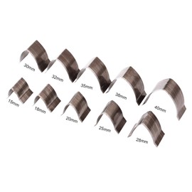 Co-link 10pcs DIY Leather Craft Belt End Die Cut Mould Set Leather Craft Tools Leather Punch Cutter 15-40mm For Handmade Belt, Watchband, etc (Sharp End)