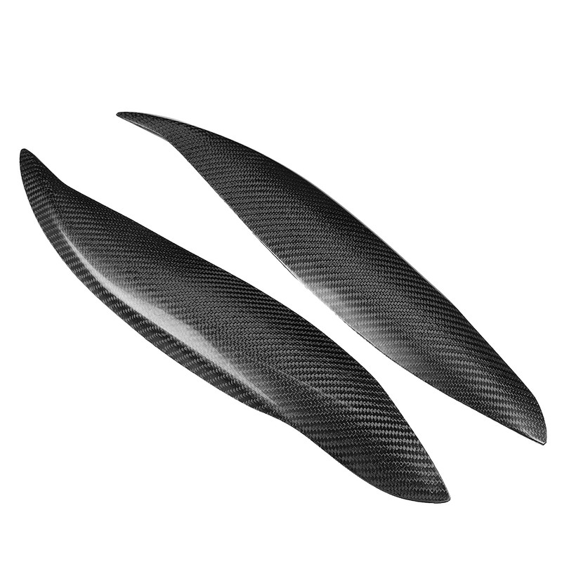 1 Pair Carbon Fiber Car Headlight Eyebrow Eyelid Fit for
