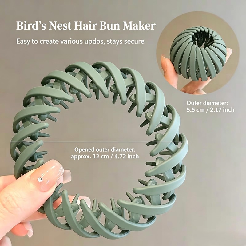Bird Nest Magic Hair Clips 8 Pcs Mixed Color Frosted