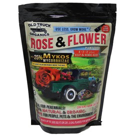 Rose & Flower 4-2-2 Organic Fertilizer with MYKOS Mycorrhizae, 2.2 Pound Bag