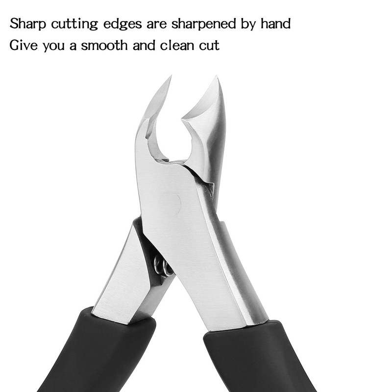Wide foot nail clippers for thick foot nails or growing