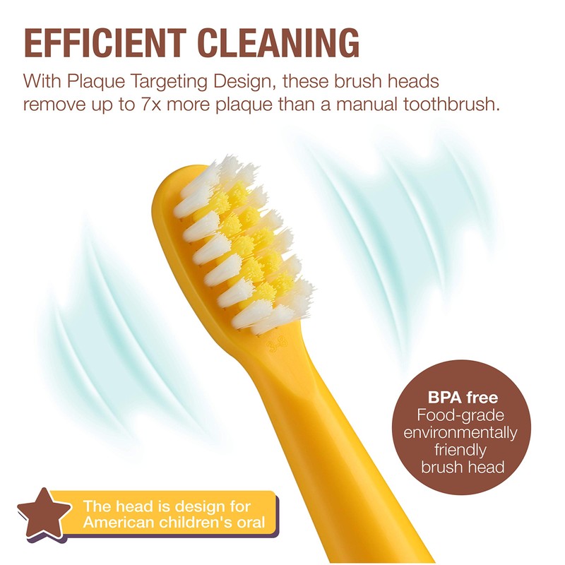 Vekkia Bear Kids Electric Toothbrush Replacement Heads - 7X More