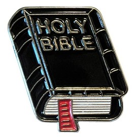 GBJUK Holy Bible Pin Badge with Butterfly Backing Metal, Metal