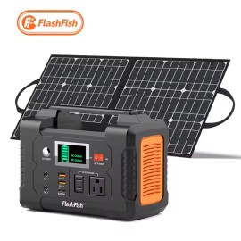 Flashfish New Arrival E200 200W Home Portable Power Station Lithium Battery Solar Generator with Solar PanelOutput Power: 150W, Capacity: 151WH, Plug Type: EU, Color: E200 power staion 200W 151WH