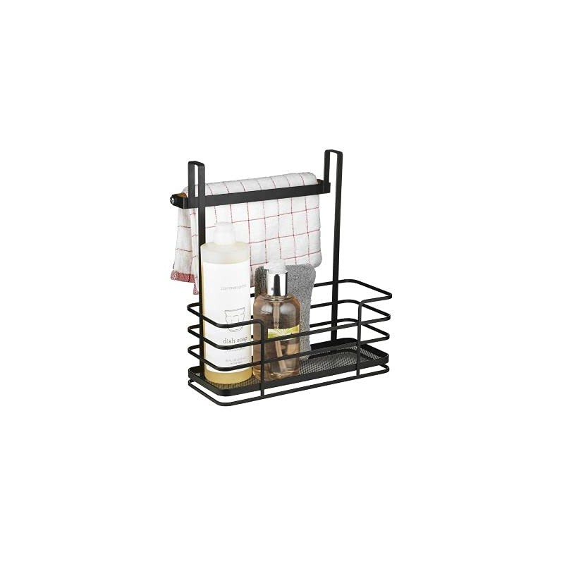lakeland Black Mesh Metal Over-Door Cupboard Organiser