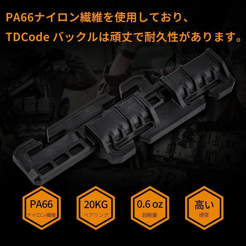 [TACTICAL GEEK] TGCode Connect Buckle, No Sewn Durable Plastic Lock