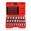 25-Piece Screw Extractor Set, Multi-spline Extractor Set Easy Out Bolt