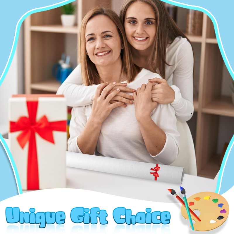 QACEYID DIY Easy Acrylic Paint by Number Kits on Canvas,