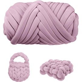 Maxee Thick Wool Yarn 500 g, Chunky XXL Wool for Hand Knitting, Tube Yarn, Arm Knitting, Knitting Wool, Bulky Textile Yarn for Crochet Baskets, Cushions, Backpack, Pet Basket (Velvet -10