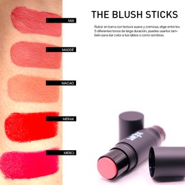 MEIN x MLashes | Kit de Lisptick MLashes + The Stick (blush, contour o iluminador en barra) (The blush stick Macao + Lipstick Match, Regular)