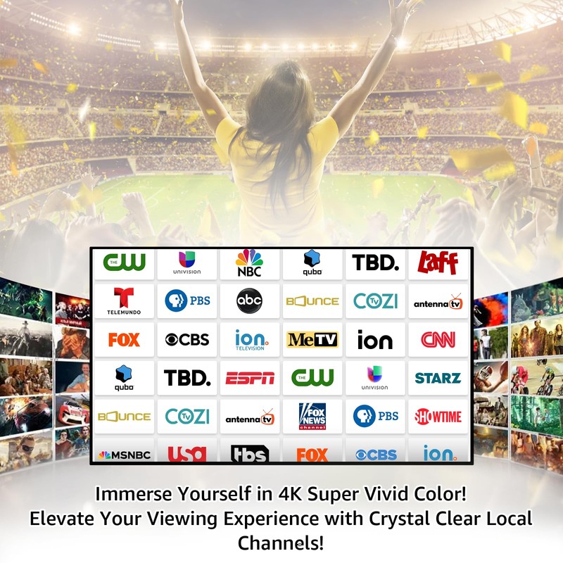 2025 Digital HDTV Antenna - Long Range Reception, Supports 4K