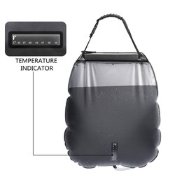 Solar Shower Bag, Solar Heating Camping Shower Bag, 5Gal(20L) Portable Camping Shower Bag, with Removable Hose and On-Off Switchable Shower Head, for Outdoor Traveling/Climbing/Hiking/Beach/Swimming