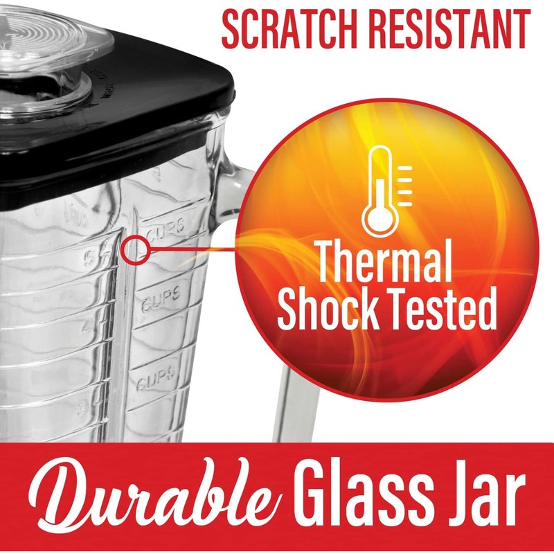 Brentwood P-OST722 Replacement Glass Jar Set, Oster Blender Compatible, 0.33