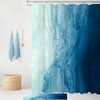 GEYUBTL Ocean Shower Curtain Ombre Blue Sea Beach Bathroom Curtains