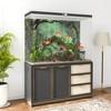MIRRORANG 61 x 41 cm Foggy Forest Terrarium Background Stone