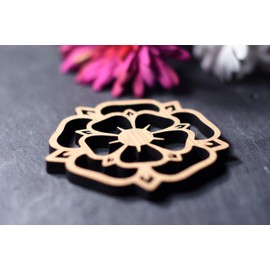 Individual Yorkshire Rose Coaster - Perfect for Yorkshire men & women. Proud northerners. Yorkshire pride. Proud North. God’s own county.