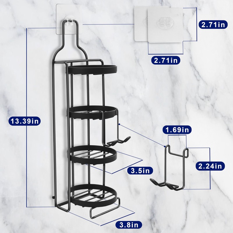 4 Tier Soap Dish for Shower, Wall Mounted Bar Soap
