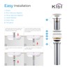 KIBI Bathroom Sink Pop-Up Drain with Overflow | Small Cover