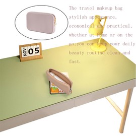 HUATEEN Pinseltasche,Kosmetiktasche aus Silikon mit Reißverschluss Make Up Pinsel Organizer Taschen Make-up Aufbewahrungstasche Großes Reiseetui für Make-up-Pinsel 20 x 12 x 3 cm