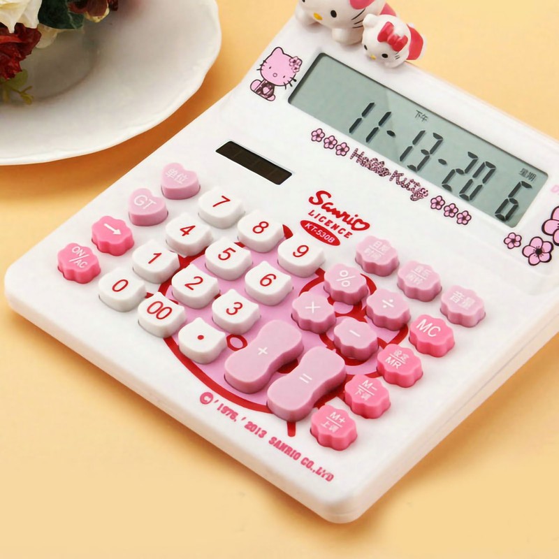 Cute Desktop Calculator Cute Cat Style 12 Digit Basic Standard