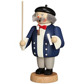 Seiffener Volkskunst Incense Smoker Ore Mountains Cosy Types 19 cm Incense Figure Ore Mountains Folk Art 12673 Teacher