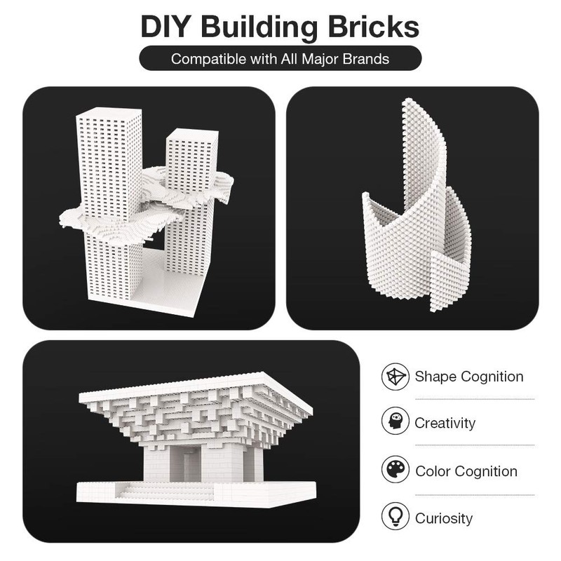 Lekebaby Building Bricks 1500 PCS Basic Building Blocks, Compatible with