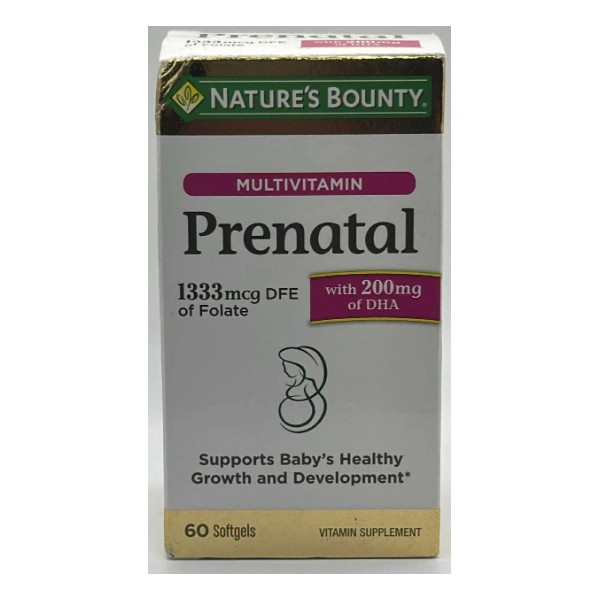 Natures Bounty Multivitamin Prenatal ~ 60 Softgels ~ FAST SHIP