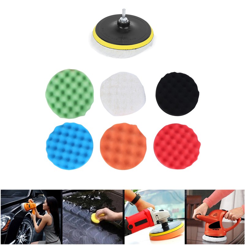 6inch Sponge Polisher Waxing Buffing Disc Pads Wool Polishing Wheel