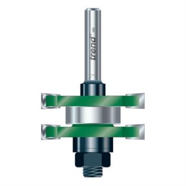 Trend CraftPro Tongue and Groove Router Bit Set, 8mm Shank, 41mm Cutting Diameter, 6.35mm Cutting Length, Carbide Tipped C158X8MMTC