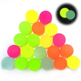 ZWZNBL 20 luminous bouncy balls, kids toy rubber balls, jumping balls, fluorescent balls that glow at night, suitable for children's gifts promotional gifts or event party souvenirs etc.
