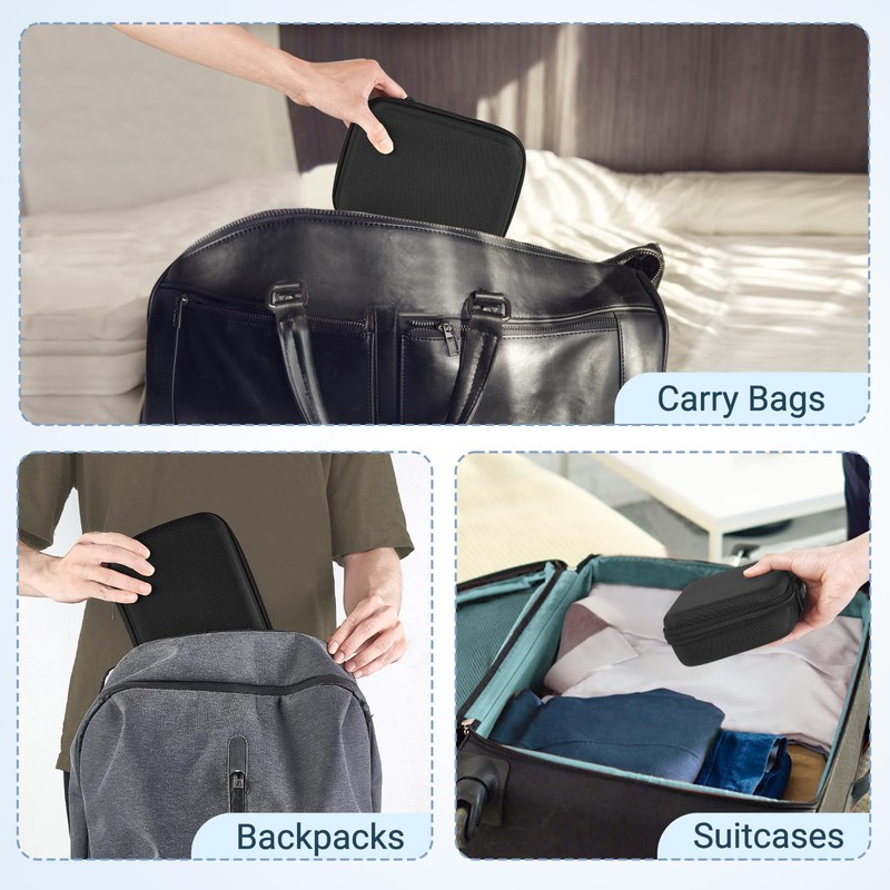 Mkono Travel Sunglasses Organizer Glasses Case Multiple Pairs with Adjustable