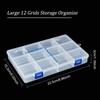 BENECREAT 4 Pack 12 Grid Plastic Storage Box Jewellery Box