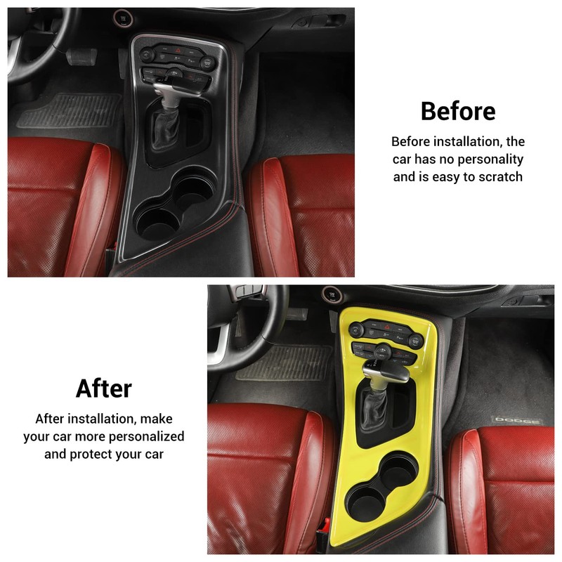 Voodonala for Challenger Gear Shift Shifter Panel Shift Lever Panel