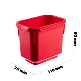 KADAX Container for Tool Storage, Storage Boxes Made of PP Plastic, Nail Board Cups in Various Sizes, Cups for Nails and Screws (Set of 6 - 11 x 7.5 cm)