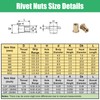 Maozaa Rivet Nuts, 100pcs M4 Rivet Nut, Carbon Steel Rivnut