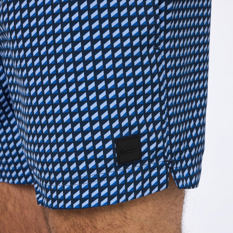 BOSS Men's Vibe Swim_Short, Medium Blue423, S