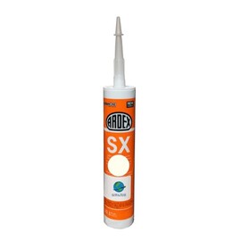Ardex SX Silicone Caulk Sealant for Tile & Stone, High Bond Strength Adhesive, 10.1 oz, Polar White - 01
