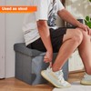 ALASDO Storage Ottoman Footrest Stool Small Ottoman with Storage Foldable