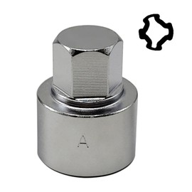 JEUCLEL 540 Wheel Locking Nut Key Compatible with VW VAG Volkswagen, Wheel Lock Nut Scoket Adapter, Wheel Anti-Theft Lug Nut Removal Tool, Anti-Theft Screw Remover