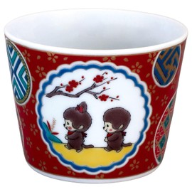Monchhichi 712115 Kutani Ware Soba Bokokuchi Soba Choko (Diameter x Height) Approx. 3.1 x 2.8 inches (8 x 7 cm), Shosan-style Colored Golden Orchid Hand, Tableware, Goods, Miscellaneous Goods, Made in