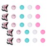 20Pcs Round Beads 5Pcs Butterfly Shaped Beads DIY Kit for