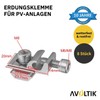 Avoltik Earth Clamp for PV Modules, Pack of 8, Solar